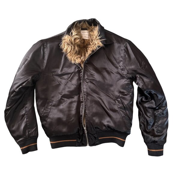 Urban Outfitters men's faux fur lined bomber jacket size small - Picture 1 of 4